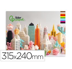 Bloc trabajos manuales liderpapel crespon 240x315mm 10 hojas colores surtidos