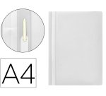 Carpeta dossier PVC con fástener metálico q-connect din a4 blanco capacidad 30 hojas