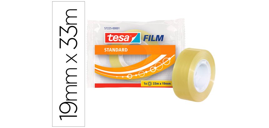 Cinta adhesiva tesa standard 33 m x 19 mm