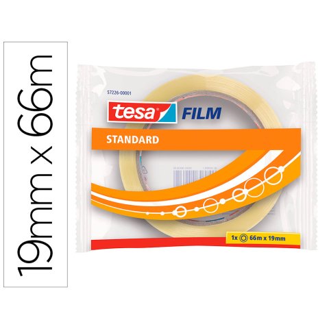 Cinta adhesiva tesa standard 66 m x 19 mm