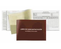 Libro miquelrius subcontratacion folio natural juego de 10 hojas autocopiativas texto catalan