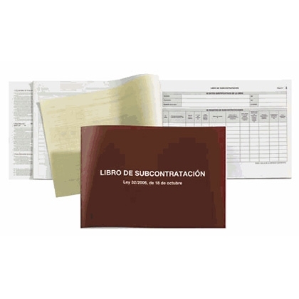 Libro miquelrius subcontratacion din a4 apaisado 10 juegos de 3 hojas autocopiativas texto euskera