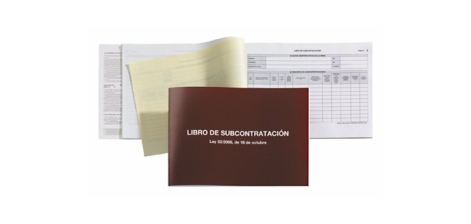 Libro miquelrius subcontratacion folio natural juego de 10 hojas autocopiativas texto gallego