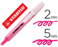 Rotulador stabilo marcador fluorescente swing cool rosa