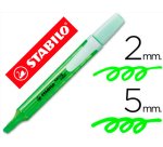 Rotulador stabilo marcador fluorescente swing cool verde