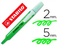 Rotulador stabilo marcador fluorescente swing cool verde