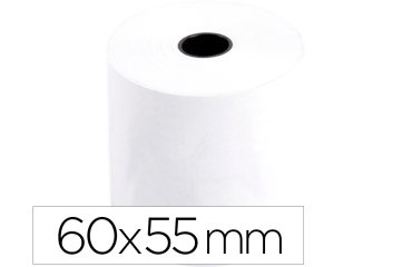 Rollo sumadora q-connect termico 60 mm ancho x 55 mm diametro sin bisfenol a
