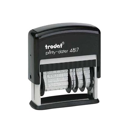 Formulario trodat con fechador 12 textos entintaje automatico 4 mm