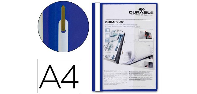 Carpeta duraplus® din a4+ con fástener metálico durable® capacidad 30 hojas