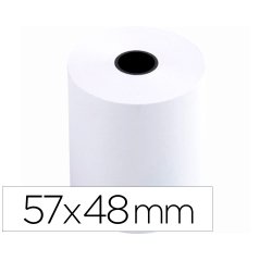 Rollo sumadora q-connect termico 57 mm ancho x 48 mm diametro sin bisfenol a