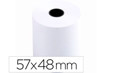 Rollo sumadora q-connect termico 57 mm ancho x 48 mm diametro sin bisfenol a