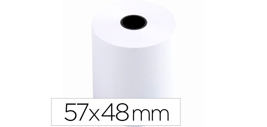 Rollo sumadora q-connect termico 57 mm ancho x 48 mm diametro sin bisfenol a