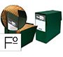 Caja transferencia liderpapel folio con fuelle lomo 110 mm color verde 380x110x260 mm