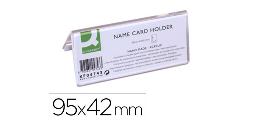 Identificador sobremesa q-connect metacrilato 95x42 mm ref.5730