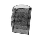 Expositor mural q-connect de pared 5 bandejas din a4 negro 9,3x31,5x44 cm