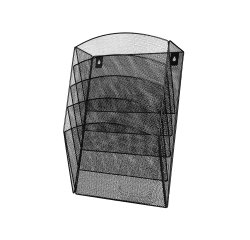 Expositor mural q-connect de pared 5 bandejas din a4 negro 9,3x31,5x44 cm