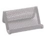 Portatarjetas q-connect metalico plata 11x7,5x5 cm