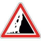 Panneau - Risque de Chute de Pierres A19 - Aluminium galvanisé