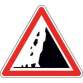 Panneau - Risque de Chute de Pierres A19 - Aluminium galvanisé