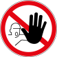 Panneau interdiction - Accès interdit aux personnes non autorisées  - 200 mm - Vinyle Souple Autocollant