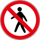 Panneau - Interdit aux piétons - ISO 7010