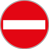 Panneau d'interdiction - Sens Interdit B1