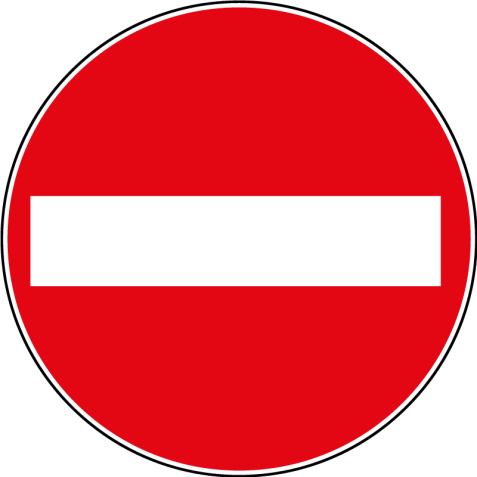 Panneau d'interdiction - Sens Interdit B1