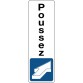 Panneau Adhésif - Poussez avec Pictogramme - Intérieur et Extérieur