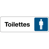Panneau adhésif - Toilettes Homme - Signalétique avec pictogramme