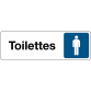 Panneau adhésif - Toilettes Homme - Signalétique avec pictogramme
