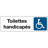 Panneau adhésif - Toilettes Handicapés