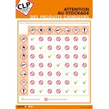 Poster CLP - Incompatibilités de Stockage des Produits Chimiques - Plastifié - A3