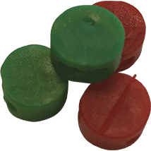 Plombs à sceller - Polystyrène, Diamètre 9 mm - Par 1000  - Rouge