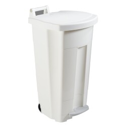 Poubelle alimentaire mobile à pédale
