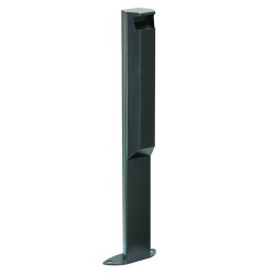 Cendrier sur pied - Kari - 250 x 100 x 960 mm - Acier  - Gris métal