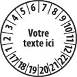 Pastilles Calendrier - Personnalisables - Ø 25 mm  - Papier ultra destructible