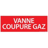 Panneau Vanne coupure gaz 210*75 mm