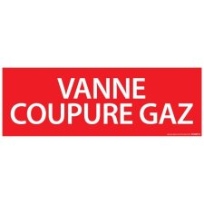 Panneau Vanne coupure gaz 210*75 mm