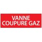 Panneau Vanne coupure gaz 210*75 mm