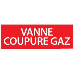 Panneau - Vanne coupure gaz - 210x75 mm