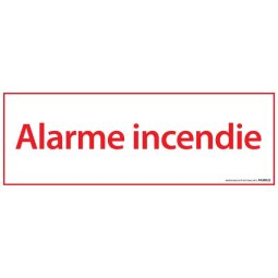 Panneau Alarme Incendie 210*75 mm