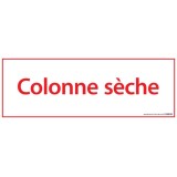 Panneau anti-incendie - Colonne sèche - 210x75 mm