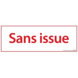 Panneau Sans issue 210*75 mm   - Vinyle Souple Autocollant