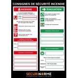 Poster Consignes de sécurité incendie