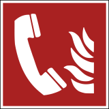 Panneau - Téléphone à utiliser en cas d'incendie - F006