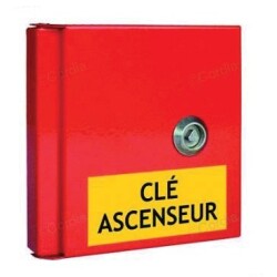 Boîte à clés - Porte pleine, clé triangle - 155 x 155 mm - Tôle