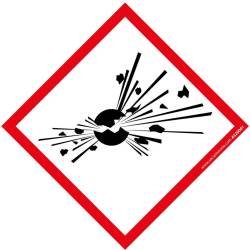Etiquettes SGH01 Matières Explosives   - 40 x 40 mm