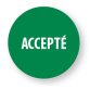 Rouleau d'étiquettes de contrôle - "Accepté"