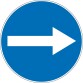 Panneau rond - Suivre la flèche