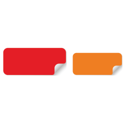 Etiquettes de contrôle Multi-Usages - Papier  - 40 x 18 mm - Rouge